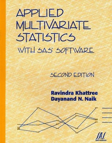 Cover for Applied Multivariate Statistics with SAS Software