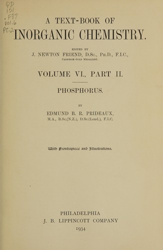 Cover for A text-book of inorganic chemistry