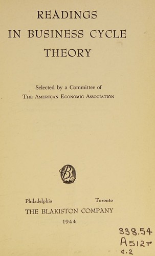 Cover for Readings in Business Cycle Theory