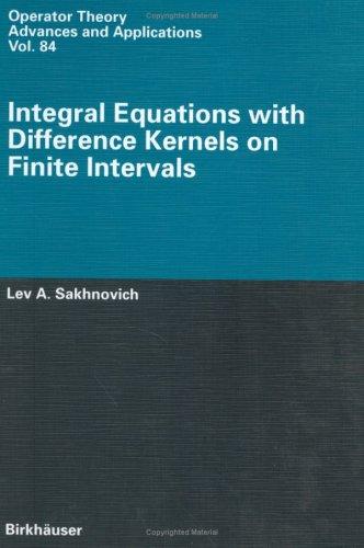 Cover for Integral equations with difference kernels on finite intervals