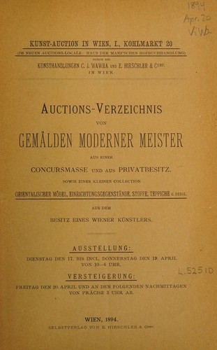 Cover for Gemälde moderner Meister