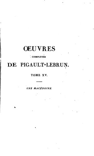 Cover for oeuvres