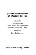 Cover for Official Publications of Western Europe