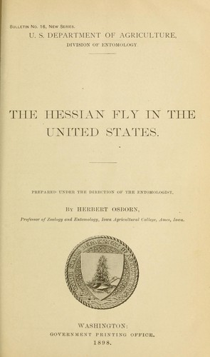 Cover for The Hessian fly in the United States