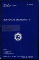 Cover for Biochemical Engineering (Annals of the New York Academy of Sciences)