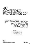 Cover for Stability of Amorphous Silicon Materials and Solar Cells