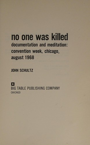 Cover for No One Was Killed
