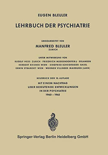 Cover for Lehrbuch der Psychiatrie