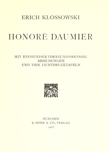 Cover for Honoré Daumier