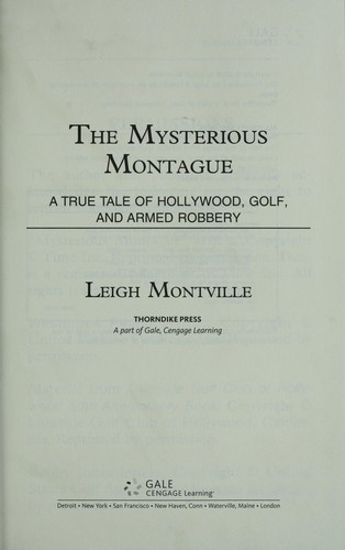 Cover for The mysterious Montague