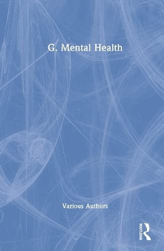 Cover for G. Mental Health