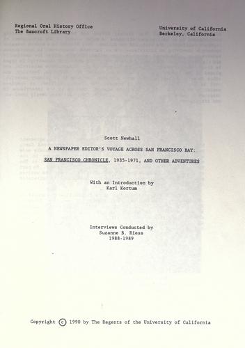 Cover for A newspaper editor's voyage across San Francisco Bay
