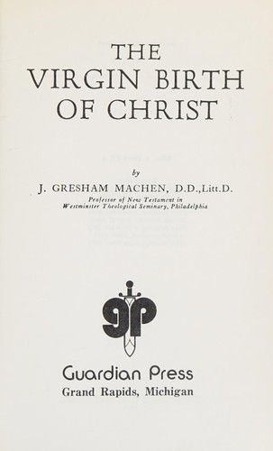 Cover for THE VIRGIN BIRTH OF CHRIST
