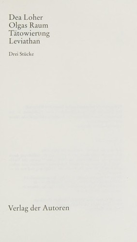 Cover for Olgas Raum ; Tätowierung ; Leviathan