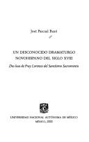 Cover for Un desconocido dramaturgo novohispano del siglo XVIII
