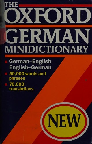 Cover for The Oxford German minidictionary