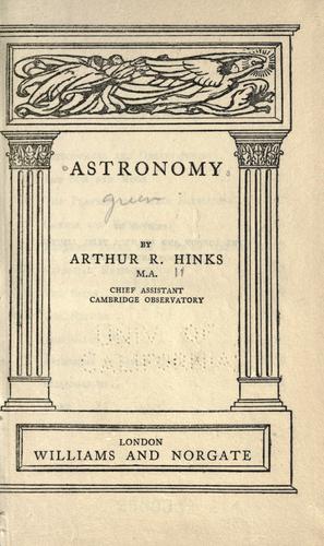 Cover for Astronomy