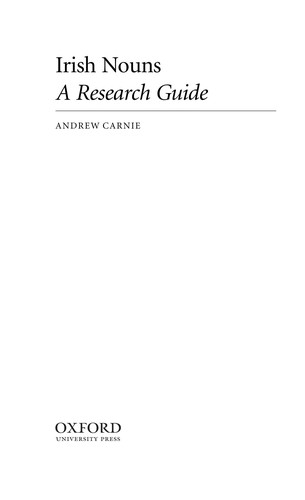Cover for Irish nouns