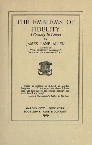 Cover for The emblems of fidelity