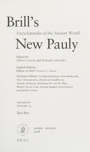 Cover for Brill's New Pauly