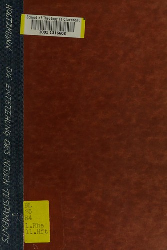 Cover for Die Entstehung des Neuen Testaments