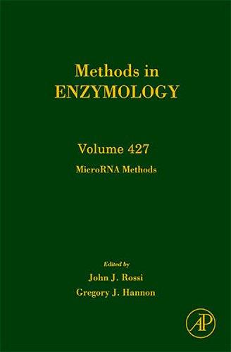 Cover for MicroRNA Methods, Volume 427 (Methods in Enzymology) (Methods in Enzymology)
