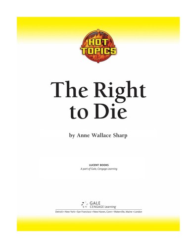 Cover for The right to die