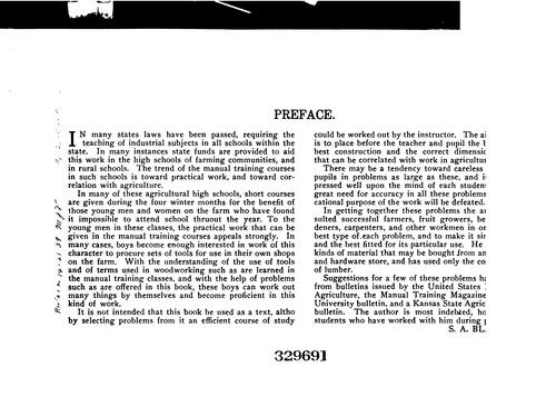 Cover for Problems in farm woodwork for agricultural schools, high schools, industrial schools, and country schools