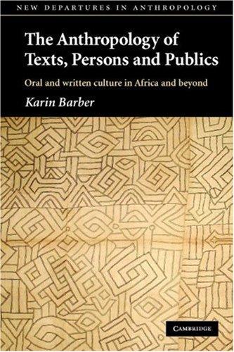 Cover for The Anthropology of Texts, Persons and Publics