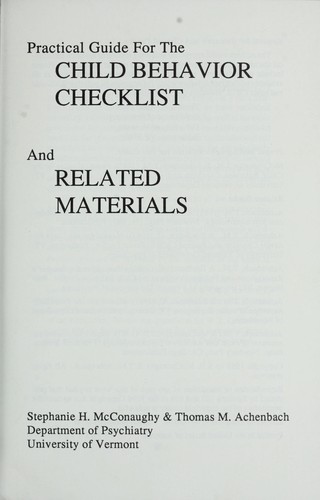 Cover for Practical Guide to the Child Behavior Checklist & Related Materials