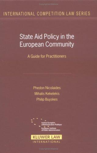 Cover for State Aid Policy in the European Community
