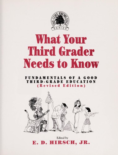 Cover for What your third grader needs to know