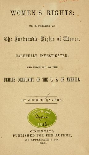 Cover for Woman's rights