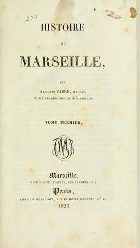 Cover for Histoire de Marseille.