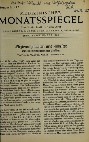 Cover for Arzteweihnachten und -Silvester