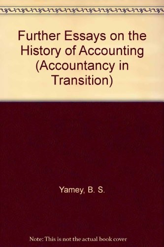 Cover for Further essays on the history of accounting