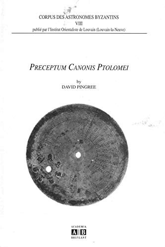 Cover for Preceptum canonis Ptolomei
