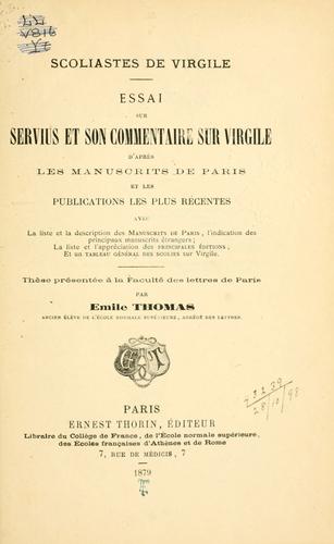 Cover for Scoliastes de Virgile