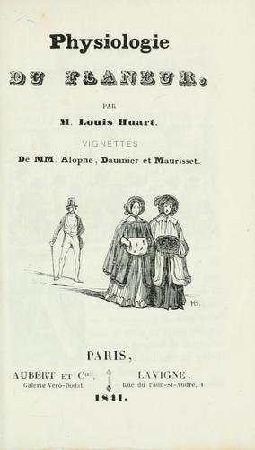 Cover for Physiologie du flaneur