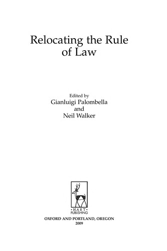 Cover for Relocating the rule of law