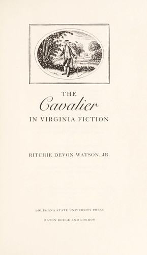 Cover for The cavalier in Virginia fiction