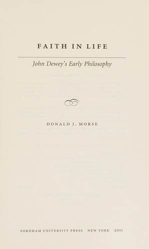 Cover for Faith in life