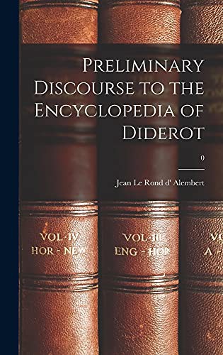 Cover for Preliminary Discourse to the Encyclopedia of Diderot; 0