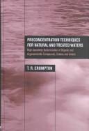 Cover for Preconcentration techniques for natural and treated waters