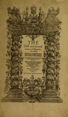 Cover for The first and second volumes of Chronicles