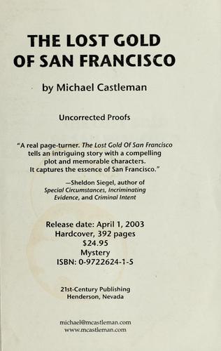 Cover for The lost gold of San Francisco