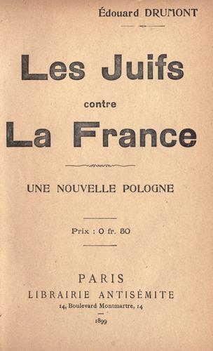 Cover for Les juifs contre la France