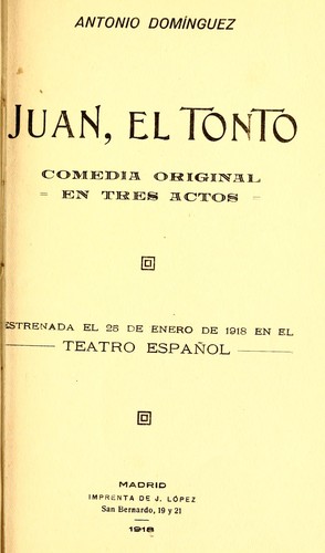 Cover for Juan, el tonto