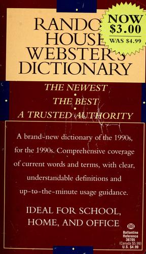 Cover for Random House Webster's dictionary