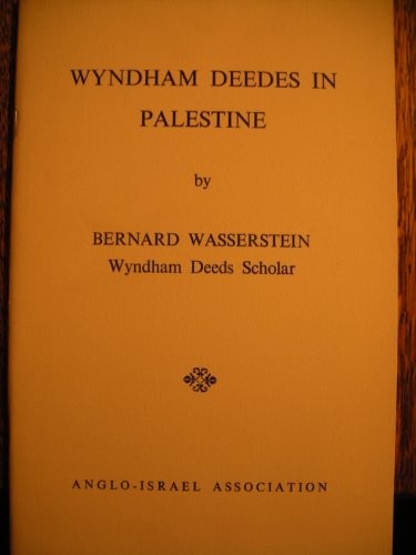 Cover for Wyndham Deedes in Palestine